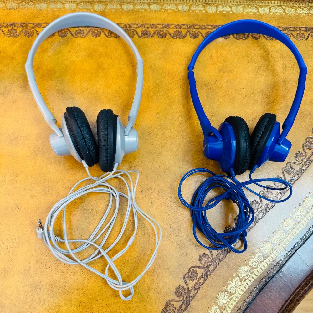 Set of 2 Headphones Virgin America Airplane Working